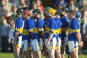 26 June 2004; The Tipperary team stand for the national anthem. Guinness Senior Hurling Championship Qualifier, Round 1, Limerick v Tipperary, Gaelic Grounds, Limerick. Picture credit; Ray McManus / SPORTSFILE