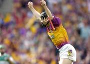 4 July 2004; Michael Jacob, Wexford, celebrates scoring his sides first goal against Offaly. Guinness Leinster Senior Hurling Championship Final, Offaly v Wexford, Croke Park, Dublin. Picture credit; Brendan Moran / SPORTSFILE