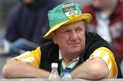 4 July 2004; An Offaly fan watches on during the game. Guinness Leinster Senior Hurling Championship Final, Offaly v Wexford, Croke Park, Dublin. Picture credit; Pat Murphy / SPORTSFILE