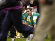 4 July 2004; Offaly players David Franks and Ger Oakley look on as Wexford supporters invade the pitch. Guinness Leinster Senior Hurling Championship Final, Offaly v Wexford, Croke Park, Dublin. Picture credit; Damien Eagers / SPORTSFILE