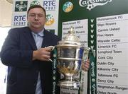 5 July 2004; Jim Hanley, Chairman, Longford Town, who were drawn against Leeds of Cork, at the draw for the second round of the 2004 Carlsberg FAI Cup at the Gravity Bar. Guinness Hopstore, Dublin. Picture credit; David Maher / SPORTSFILE