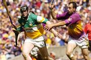 4 July 2004; Joe Brady, Offaly, in action against Darragh Ryan, Wexford. Guinness Leinster Senior Hurling Championship Final, Offaly v Wexford, Croke Park, Dublin. Picture credit; Damien Eagers / SPORTSFILE