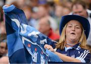 1 September 2013; A Dublin supporter in the Davin Stand before the game. GAA Football All-Ireland Senior Championship, Semi-Final, Dublin v Kerry, Croke Park, Dublin. Picture credit: Ray McManus / SPORTSFILE
