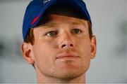 2 September 2013; England captain Eoin Morgan during a press conference ahead of their RSA Challenge One Day International against Ireland on Tuesday.  England Cricket Press Conference, Malahide, Co, Dublin. Photo by Sportsfile