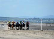 3 September 2013; Toufan Express, with Ian Brennan up, second from left, on their way to winning the Neptune Claiming Race. Laytown Races, Laytown, Co. Meath. Picture credit: Brian Lawless / SPORTSFILE