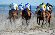3 September 2013; A general view of the runners and riders during the Neptune Claiming Race. Laytown Races, Laytown, Co. Meath. Picture credit: Brian Lawless / SPORTSFILE