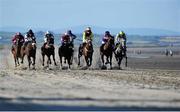 3 September 2013; Saratoga Baby, with Jane Mangan up, second from left, on the way to winning the Marquees Nationwide Handicap. Laytown Races, Laytown, Co. Meath. Picture credit: Brian Lawless / SPORTSFILE