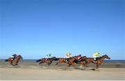 3 September 2013; Toufan Express, with Ian Brennan up, right, on their way winning the Neptune Claiming Race. Laytown Races, Laytown, Co. Meath. Picture credit: Brian Lawless / SPORTSFILE