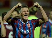 3 September 2013; Anto Flood, St Patrickâ€™s Athletic, celebrates at the end of the game. Airtricity League Premier Division, Derry City v St Patrickâ€™s Athletic, Brandywell Stadium, Derry. Picture credit: Oliver McVeigh / SPORTSFILE