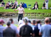10 September 2023; Vincent Norrman of Sweden after making birdie on the 18th during the final round of the Horizon Irish Open Golf Championship at The K Club in Straffan, Kildare. Photo by Ramsey Cardy/Sportsfile