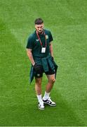 10 September 2023; Matt Doherty of Republic of Ireland before the UEFA EURO 2024 Championship qualifying group B match between Republic of Ireland and Netherlands at the Aviva Stadium in Dublin. Photo by Ben McShane/Sportsfile