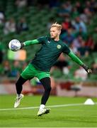 10 September 2023; Republic of Ireland goalkeeper Caoimhin Kelleher before the UEFA EURO 2024 Championship qualifying group B match between Republic of Ireland and Netherlands at the Aviva Stadium in Dublin. Photo by Seb Daly/Sportsfile