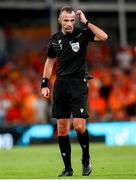 10 September 2023; Referee Irfan Peljto during the UEFA EURO 2024 Championship qualifying group B match between Republic of Ireland and Netherlands at the Aviva Stadium in Dublin. Photo by Michael P Ryan/Sportsfile