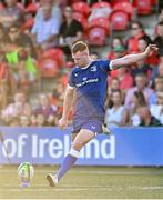 8 September 2023; Ciarán Frawley of Leinster kicks a conversion during the pre-season friendly match between Munster and Leinster at Musgrave Park in Cork. Photo by Sam Barnes/Sportsfile