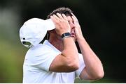 10 September 2023; Rory McIlroy of Northern Ireland reacts during the final round of the Horizon Irish Open Golf Championship at The K Club in Straffan, Kildare. Photo by Ramsey Cardy/Sportsfile