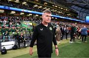10 September 2023; Republic of Ireland manager Stephen Kenny before the UEFA EURO 2024 Championship qualifying group B match between Republic of Ireland and Netherlands at the Aviva Stadium in Dublin. Photo by Stephen McCarthy/Sportsfile