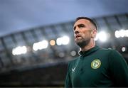 10 September 2023; Shane Duffy of Republic of Ireland during the UEFA EURO 2024 Championship qualifying group B match between Republic of Ireland and Netherlands at the Aviva Stadium in Dublin. Photo by Stephen McCarthy/Sportsfile