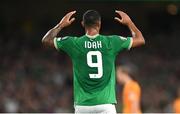 10 September 2023; Adam Idah of Republic of Ireland during the UEFA EURO 2024 Championship qualifying group B match between Republic of Ireland and Netherlands at the Aviva Stadium in Dublin. Photo by Stephen McCarthy/Sportsfile