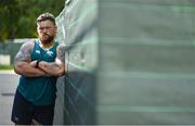 12 September 2023; Andrew Porter poses for a portrait after an Ireland rugby media conference at Complexe de la Chambrerie in Tours, France. Photo by Brendan Moran/Sportsfile