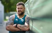 12 September 2023; Andrew Porter poses for a portrait after an Ireland rugby media conference at Complexe de la Chambrerie in Tours, France. Photo by Brendan Moran/Sportsfile