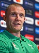 13 September 2023; Keith Earls during an Ireland rugby media conference at Complexe de la Chambrerie in Tours, France. Photo by Brendan Moran/Sportsfile