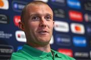 13 September 2023; Keith Earls during an Ireland rugby media conference at Complexe de la Chambrerie in Tours, France. Photo by Brendan Moran/Sportsfile