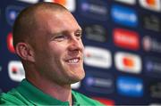 13 September 2023; Keith Earls during an Ireland rugby media conference at Complexe de la Chambrerie in Tours, France. Photo by Brendan Moran/Sportsfile