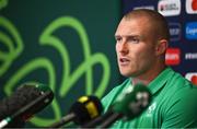 13 September 2023; Keith Earls during an Ireland rugby media conference at Complexe de la Chambrerie in Tours, France. Photo by Brendan Moran/Sportsfile