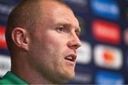 13 September 2023; Keith Earls during an Ireland rugby media conference at Complexe de la Chambrerie in Tours, France. Photo by Brendan Moran/Sportsfile