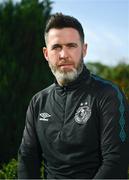 14 September 2023; Manager Stephen Bradley poses for a portrait during the Shamrock Rovers media event at Roadstone Group Sports Club in Dublin. Photo by Tyler Miller/Sportsfile