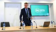 14 September 2023; FAI chief executive Jonathan Hill before an FAI media briefing at FAI Headquarters in Abbotstown, Dublin. Photo by Stephen McCarthy/Sportsfile