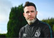 14 September 2023; Manager Stephen Bradley poses for a portrait during the Shamrock Rovers media event at Roadstone Group Sports Club in Dublin. Photo by Tyler Miller/Sportsfile