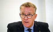 14 September 2023; FAI chief executive Jonathan Hill before an FAI media briefing at FAI Headquarters in Abbotstown, Dublin. Photo by Stephen McCarthy/Sportsfile