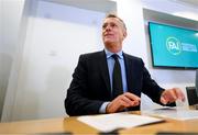 14 September 2023; FAI chief executive Jonathan Hill during an FAI media briefing at FAI Headquarters in Abbotstown, Dublin. Photo by Stephen McCarthy/Sportsfile