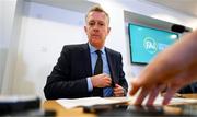 14 September 2023; FAI chief executive Jonathan Hill before an FAI media briefing at FAI Headquarters in Abbotstown, Dublin. Photo by Stephen McCarthy/Sportsfile