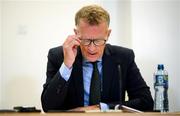 14 September 2023; FAI chief executive Jonathan Hill during an FAI media briefing at FAI Headquarters in Abbotstown, Dublin. Photo by Stephen McCarthy/Sportsfile