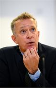 14 September 2023; FAI chief executive Jonathan Hill during an FAI media briefing at FAI Headquarters in Abbotstown, Dublin. Photo by Stephen McCarthy/Sportsfile