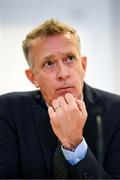 14 September 2023; FAI chief executive Jonathan Hill during an FAI media briefing at FAI Headquarters in Abbotstown, Dublin. Photo by Stephen McCarthy/Sportsfile