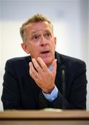 14 September 2023; FAI chief executive Jonathan Hill during an FAI media briefing at FAI Headquarters in Abbotstown, Dublin. Photo by Stephen McCarthy/Sportsfile