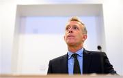 14 September 2023; FAI chief executive Jonathan Hill during an FAI media briefing at FAI Headquarters in Abbotstown, Dublin. Photo by Stephen McCarthy/Sportsfile