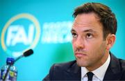 14 September 2023; FAI director of football Marc Canham during an FAI media briefing at FAI Headquarters in Abbotstown, Dublin. Photo by Stephen McCarthy/Sportsfile