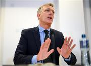 14 September 2023; FAI chief executive Jonathan Hill during an FAI media briefing at FAI Headquarters in Abbotstown, Dublin. Photo by Stephen McCarthy/Sportsfile