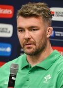 14 September 2023; Peter O’Mahony during an Ireland rugby media conference at the Westotel Nantes Atlantique in Nantes, France. Photo by Brendan Moran/Sportsfile