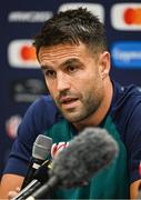 14 September 2023; Conor Murray during an Ireland rugby media conference at the Westotel Nantes Atlantique in Nantes, France. Photo by Brendan Moran/Sportsfile