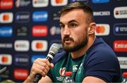 14 September 2023; Rónan Kelleher during an Ireland rugby media conference at the Westotel Nantes Atlantique in Nantes, France. Photo by Brendan Moran/Sportsfile