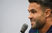 14 September 2023; Conor Murray during an Ireland rugby media conference at the Westotel Nantes Atlantique in Nantes, France. Photo by Brendan Moran/Sportsfile