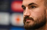 14 September 2023; Rónan Kelleher during an Ireland rugby media conference at the Westotel Nantes Atlantique in Nantes, France. Photo by Brendan Moran/Sportsfile