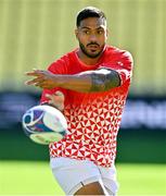 15 September 2023; Pita Ahki during the Tonga rugby squad captain's run at the Stade de la Beaujoire in Nantes, France. Photo by Brendan Moran/Sportsfile