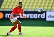 15 September 2023; Pita Ahki during the Tonga rugby squad captain's run at the Stade de la Beaujoire in Nantes, France. Photo by Brendan Moran/Sportsfile