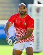 15 September 2023; Afusipa Taumoepeau during the Tonga rugby squad captain's run at the Stade de la Beaujoire in Nantes, France. Photo by Brendan Moran/Sportsfile